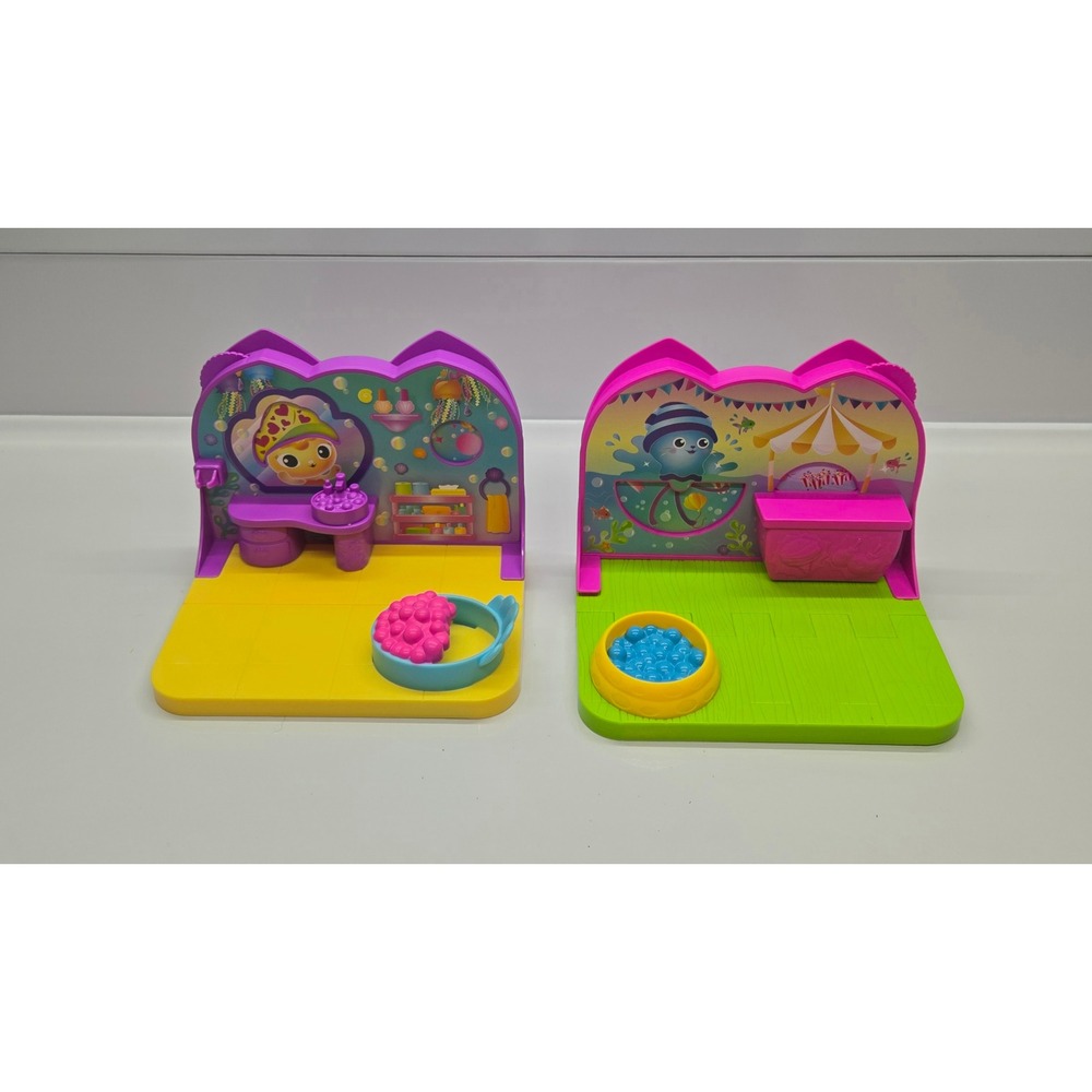 Gabby's Dollhouse Mercat Spa & DJ Catnip Music Room Playset Pieces Lot 2